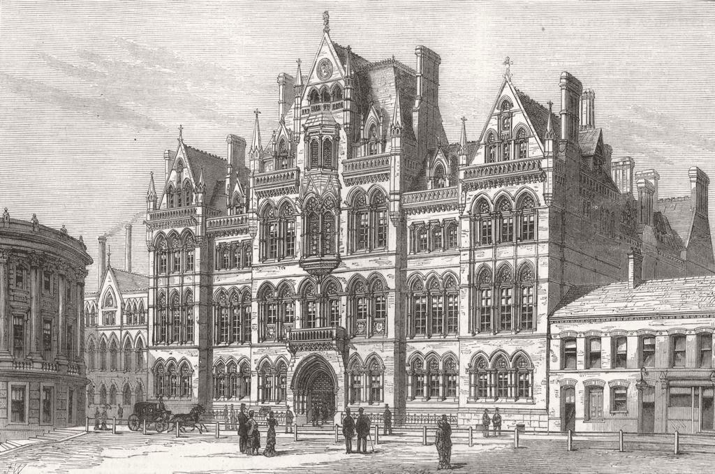 WARCS. Sir Josiah Mason Science College, Birmingham 1880 old antique print